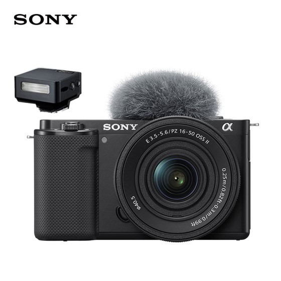 索尼（SONY）【人像直出拍照套装】ZV-E10K黑色+IT20s神牛迷你闪光灯黑色 肤色白皙 小巧轻便