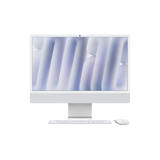 Apple/苹果AI/iMac24英寸M4(10+10核)32G 2T银色纳米玻璃一体式电脑Z1K1000GF