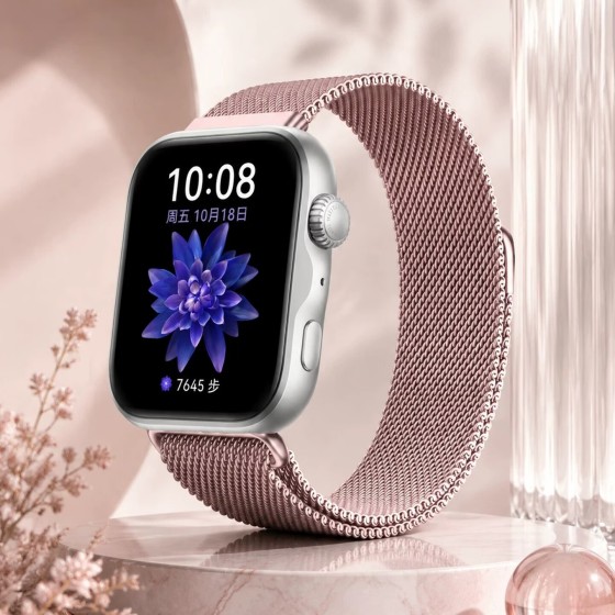 华为（HUAWEI）华为手表WATCH FIT 5智能运动手表2026新款pro睡眠心率蓝牙 华为FIT5悦动白+米兰尼斯玫瑰粉